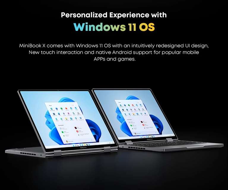 Ноутбук CHUWI MiniBook X (10,51", Intel N100, 12 Гб LPDDR5, 512 Гб SSD)