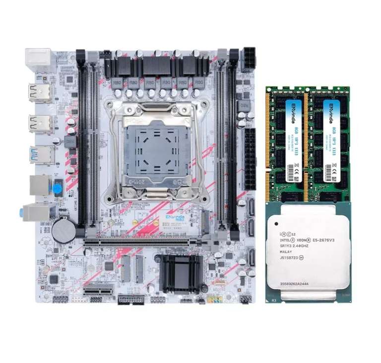 Комплект комплектующих на XEON 2676 v3 + 16 Гб ddr3 (с WB кошельком)