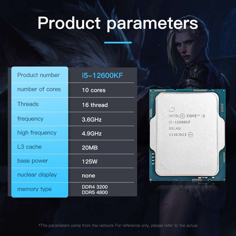 Процессор Intel CPU Core i5 12600KF, 10 ядер, 16 потоков, 10 нм, LGA1700