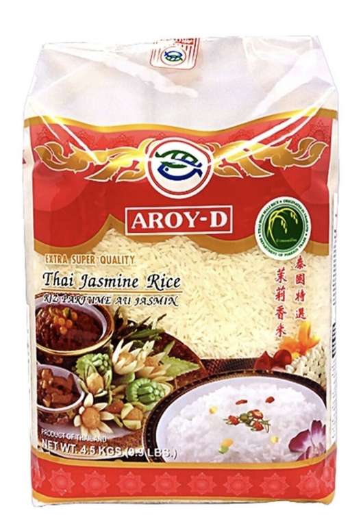 Рис Aroy-D Жасмин тайский длиннозерный шлифованный, 4.5 кг