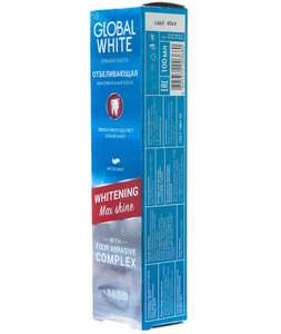 Зубная паста Global White Whitening Max Shine 30 мл (возврат 97% баллами)