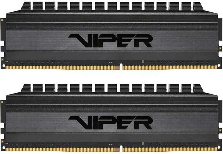 Оперативная память Patriot Viper 4 Blackout, 16 ГБ (2x8 ГБ), DDR4, 4400 МГц, PVB416G440C8K