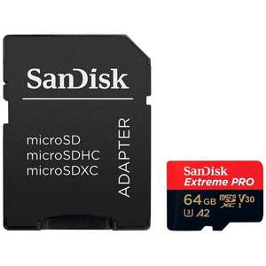 Карта памяти Sandisk Extreme Pro Micro SDXC 64GB UHS-I W/A SDSQXCY-064G-GN6MA