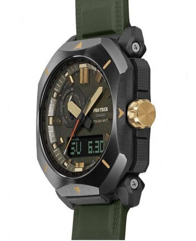 Наручные часы CASIO Японские наручные часы Casio Pro Trek PRW-6900YL-5ER с хронографом, черный, коричневый