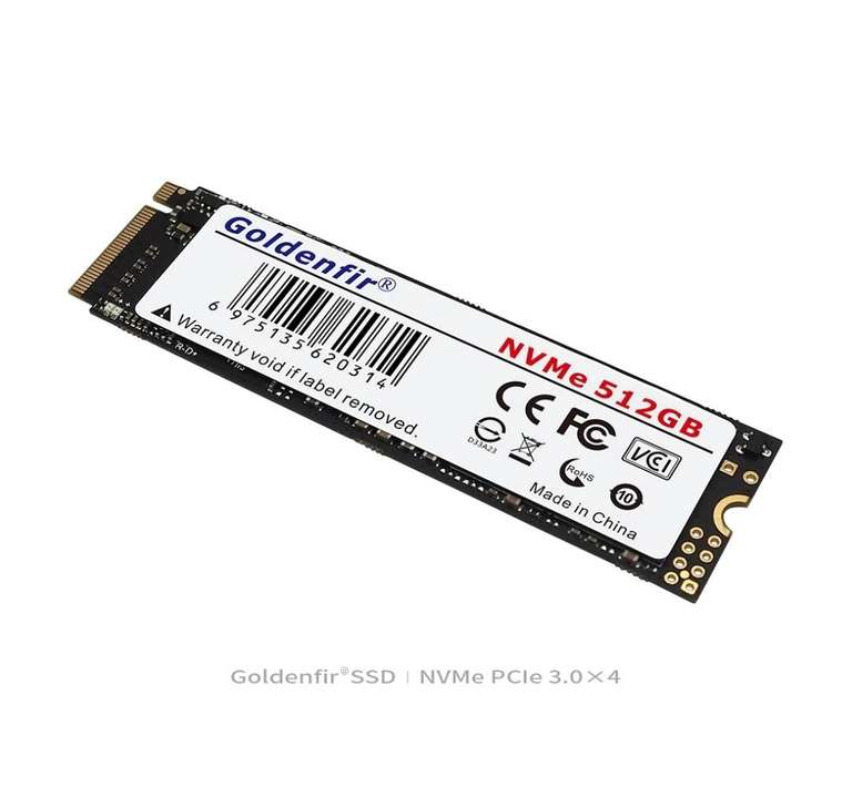 Внутренний твердотельный накопитель M.2 NVMe 512 ГБ PCIe3.0 X4