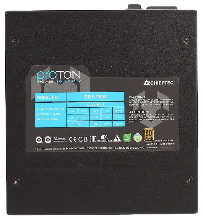 Блок питания компьютера CHIEFTEC PROTON BDF-750C