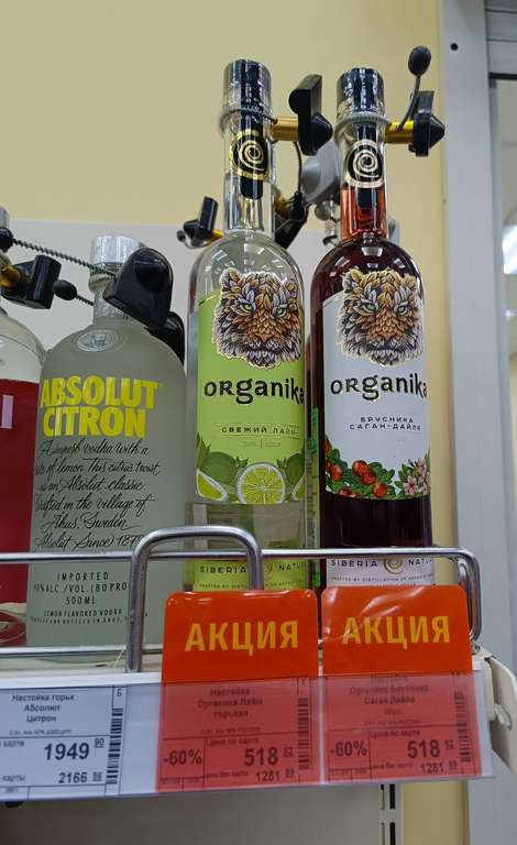 [Хабаровск] Настойка organika брусника саган-дайля 35% 0.5 л в алкомаркете Столица