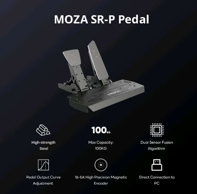 Педали для симрейсинга MOZA Racing SR-P