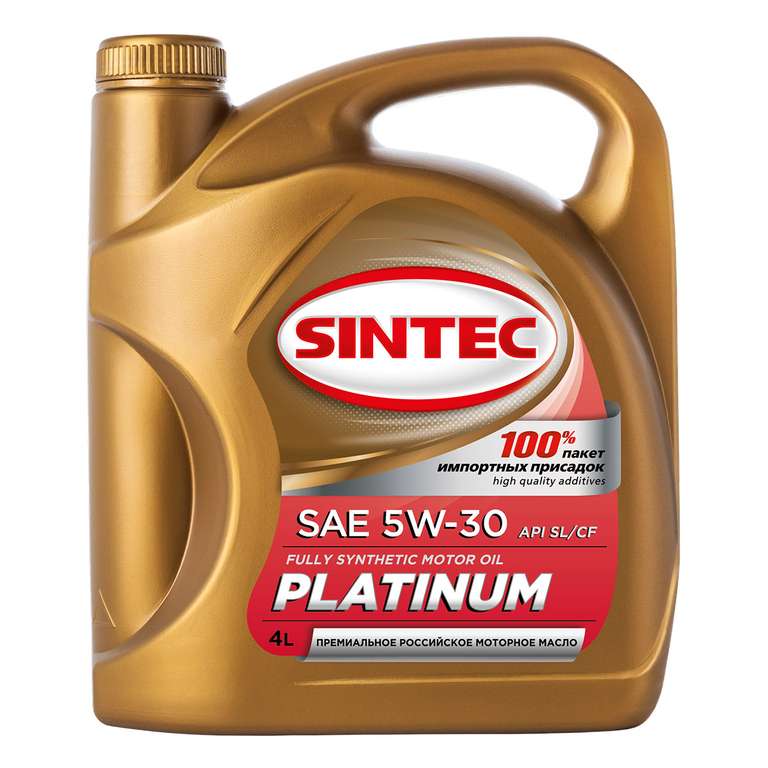 Моторное синтетическое масло Sintec Platinum SAE 5W-30 4л API SL/CF