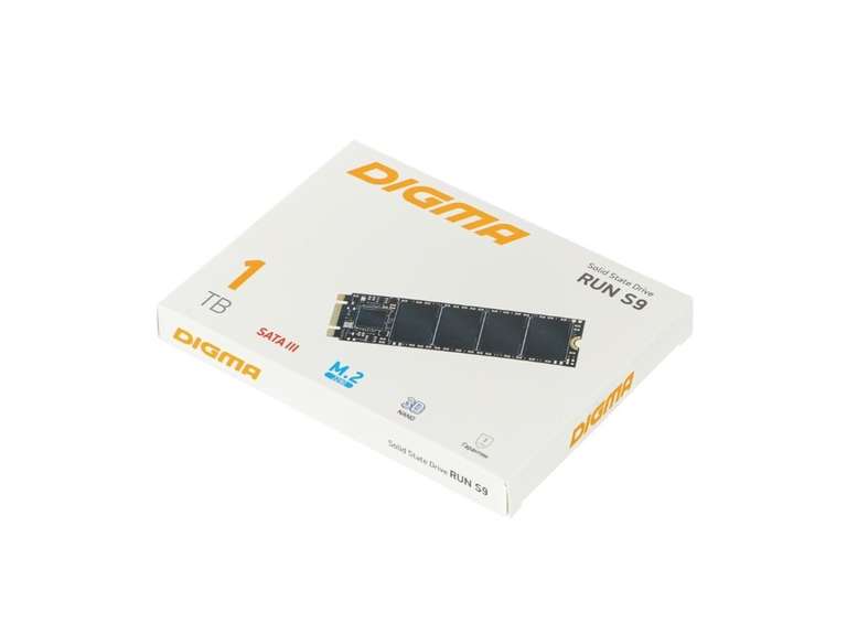 SSD накопитель DIGMA Run S9 1ТБ, M.2 2280, SATA III