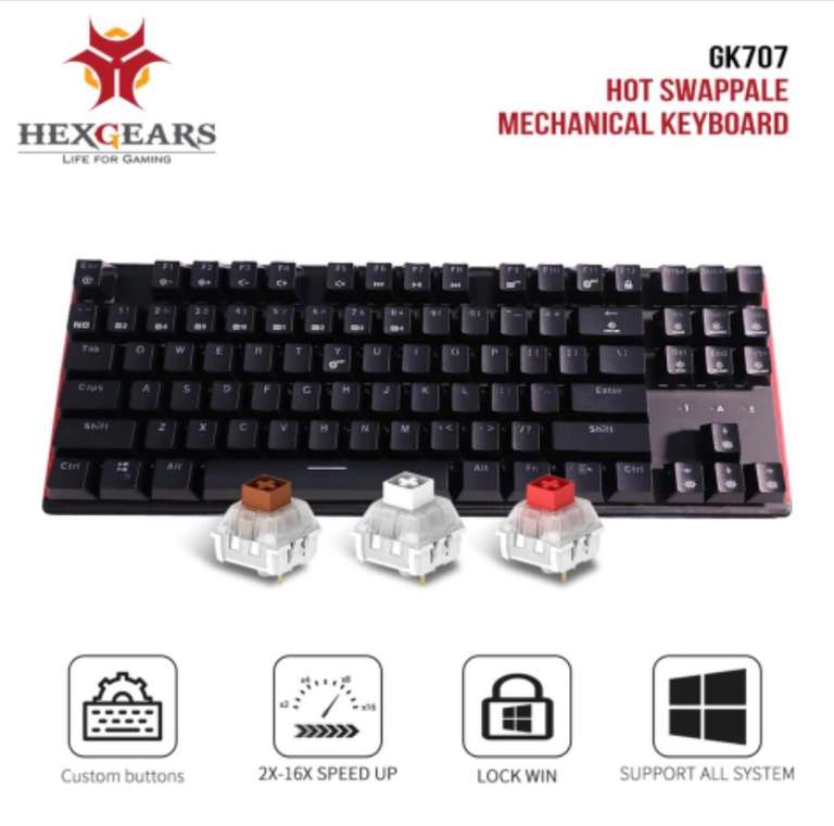 Клавиатура HEXGEARS GK707 черная