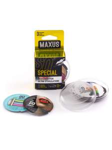 Презервативы точечно-ребристые MAXUS AIR Special 3 шт. + возврат до 60%