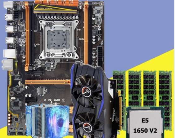 Материнская плата HUANANZHI X79 Deluxe+ Xeon E5 1650 V2 CPU + 4*4G DDR3 RECC + кулер + видеокарта GTX960