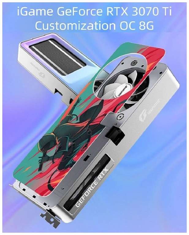 [Мск] Видеокарта Colorful GeForce RTX 3070 Ti Customization OC 8G, сменные накладки