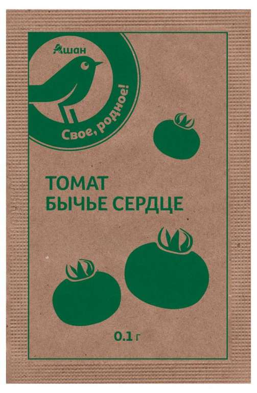 Семена томат Agroni Бычье сердце 1 уп (150% возврат баллами по сберпей и сберпрайм) в Ашан