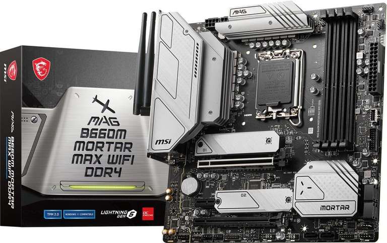 Материнская плата MSI MAG B660M MORTAR MAX WIFI DDR4, LGA 1700, Intel B660, mATX, Ret