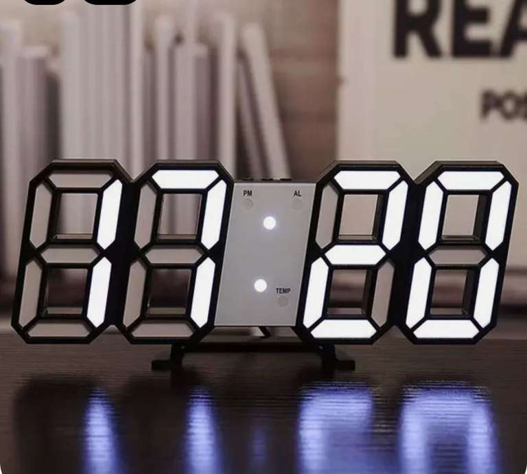 3D цифровые часы