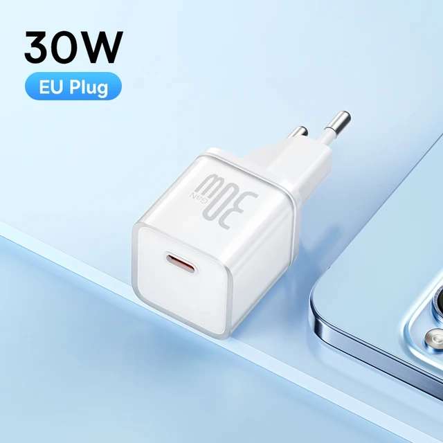 Зарядное устройство Baseus Gan5 S Fast Charger 1C EU CCGAN30E5-S 30W, два цвета