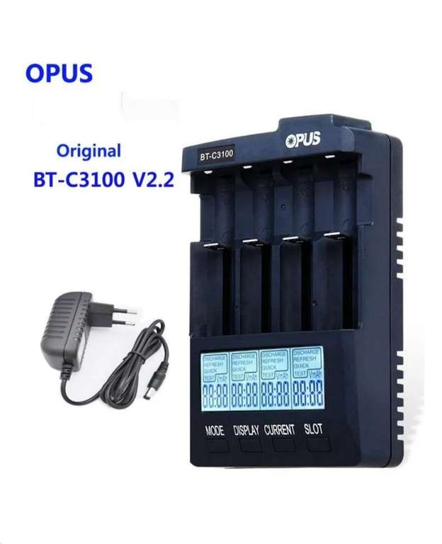 Зарядное устройство для аккумуляторных батареек OPUS 3100 (из-за рубежа, с картой OZON)