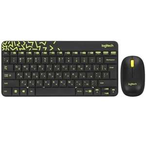 Клавиатура+мышь беспроводная Logitech MK240 Nano Black
