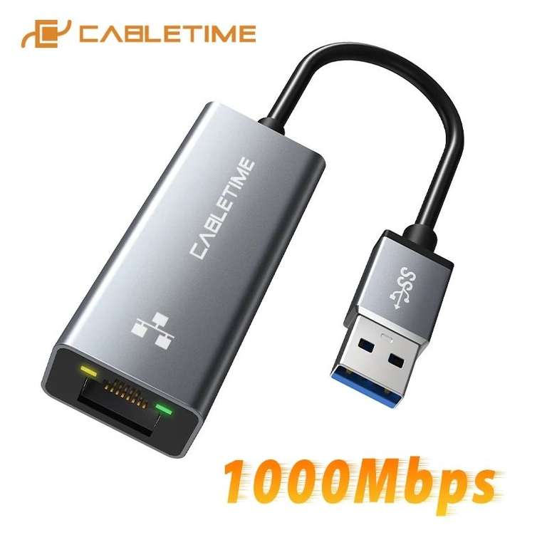 Адаптер CABLETIME USB 2.0 Ethernet 100Mbps