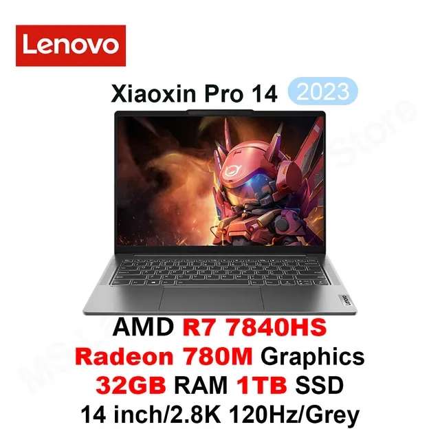 Ноутбук Lenovo Xiaoxin Pro 14 2023 (AMD Ryzen7 7840HS Radeon 780M 32 Гб RAM 1 ТБ SSD 2,8 K 400nits 120 Гц)