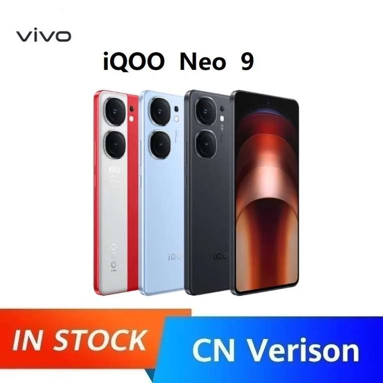 Смартфон IQOO Neo 9, 12/256 Гб, черный и красный (из-за рубежа, цена по OZON карте)
