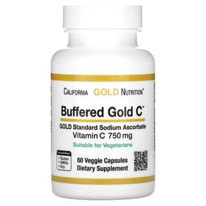 Витамин C буферизованный California Gold Nutrition, 750 мг, 60 капсул