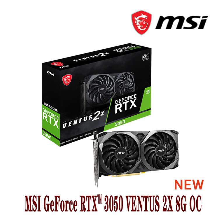Видеокарта MSI GeForce RTX3050 VENTUS 2X 8Gb