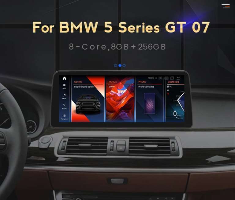 12,3" Android 12 - ID8 - для BMW 5 серии GT F07 2009-2017