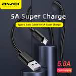 Awei кабель зарядки Type-c, 5A, 1m,