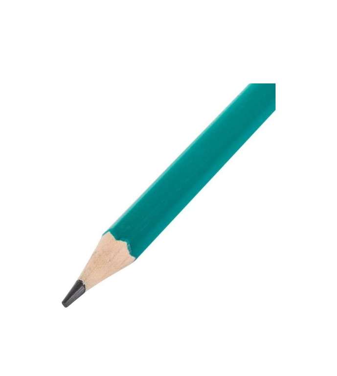 Чернографитные карандаши BRAUBERG НАБОР 12 шт, НВ, зеленый 180677