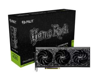 Видеокарта Palit GeForce RTX 4080 16 ГБ (NED4080019T2-1030Q GameRock OmniBlack) (c OMK - Казахстан, цена с озон-картой)