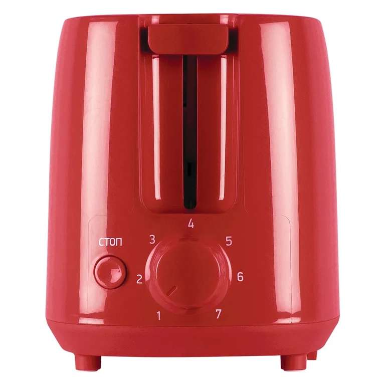 Тостер BBK TR82, 700 Вт, 7 режимов поджаривания (красный и мятный цвета)