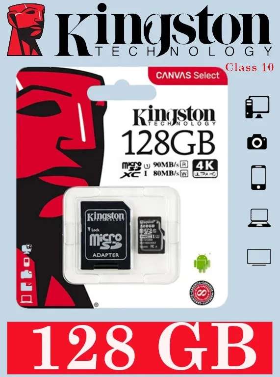 Карта памяти microSD Kingston 128 ГБ (возможно товар не является оригинальным)