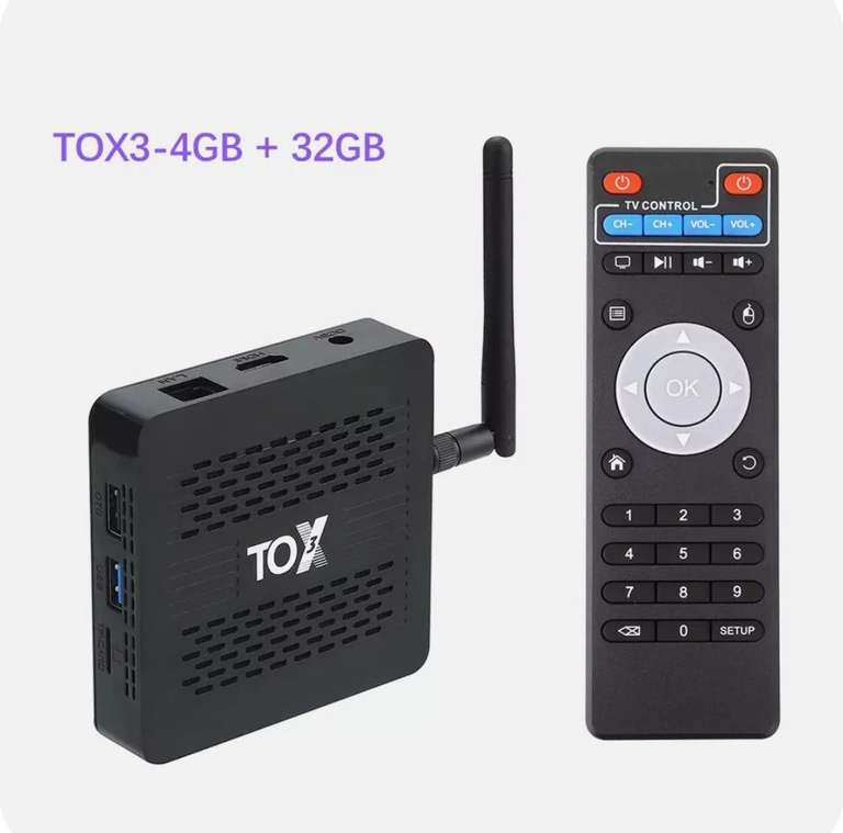 ТВ-приставка Tox3 4+32гб Amlogoc S905X4