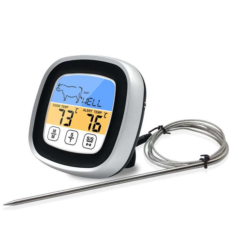 Кулинарный термометр с таймером и будильником для духовки, гриля и барбекю