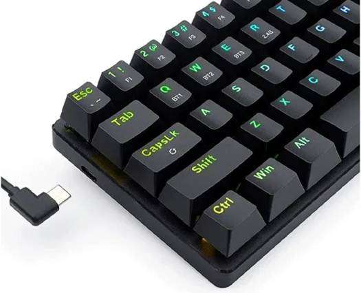 Клавиатура игровая беспроводная механическая Redragon K613P-KBS Jax Pro RGB , 63 клавиши, компактный дизайн (из-за рубежа)