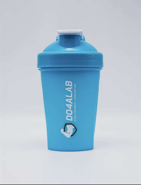 Шейкер спортивный, D4Syn_shake400ml/ Do4a Lab, 400 мл., голубой