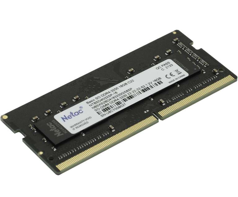 Оперативная память SODIMM DDR4 16Gb 3200 MHz Netac