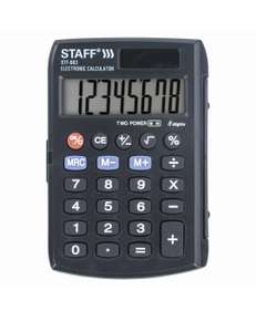 Калькулятор простой карманный маленький Staff Stf-883 (95х62 мм), 8 разрядов, двойное питание (по Ozon карте)