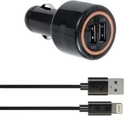 Автомобильное зарядное устройство InterStep 1USB 1A + кабель Apple Lightning, 1 м, черный IS-СC-1USBIPH5B-000B202