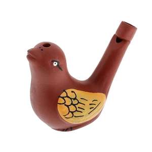 Свистулька керамическая "Птичка с крылышками", музыкальная игрушка, детская, развивающая