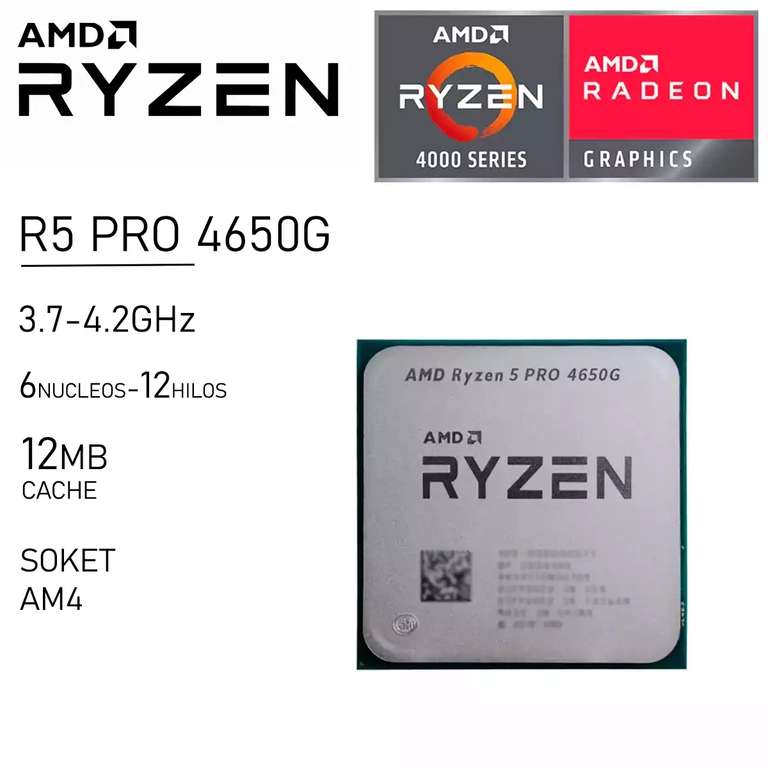 Новый Процессор AMD Ryzen 5 PRO 4650G 6 ядер 12 потоков 3.7-4.2 Ггц