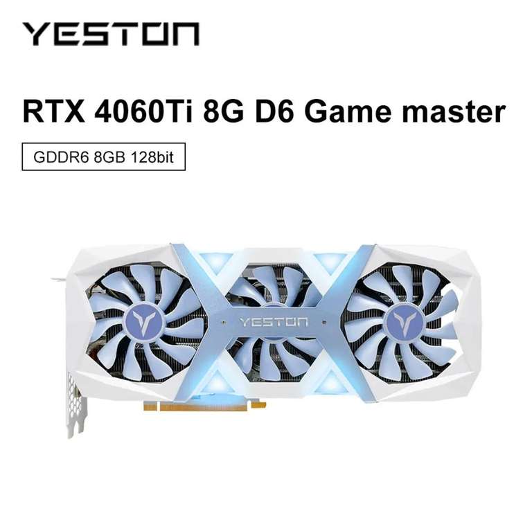 Видеокарта YESTON GDDR6 Rtx 4060 Ti 8G Nvidia GPU