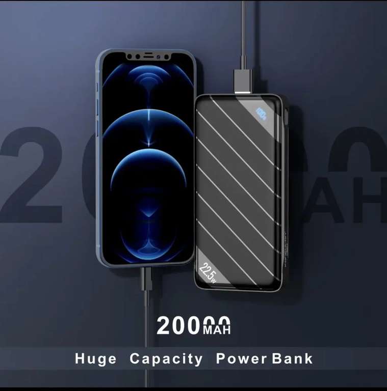 Powerbank 20000 mAh 22.5w с экраном (цена с ozon картой)