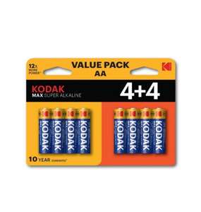 Батарейки Kodak Max Super Alkaline АА (LR6), 8 шт