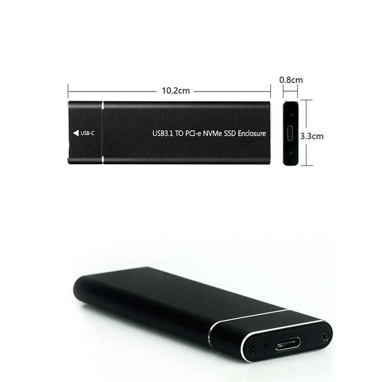 Корпус для SSD-накопителя USB 3.1 M.2 SATA+ NVME в Type-C