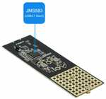 Бокс для жесткого диска SSD M2 (NVME M-key) - Type-C / USB 3.0 алюминиевый (черный) с двумя проводами (цена с озон-картой)