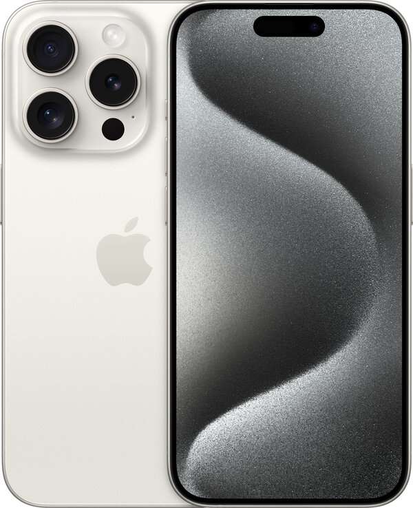 Смартфон Apple iPhone 15 Pro 128 ГБ, Dual: nano SIM + eSIM, белый титан